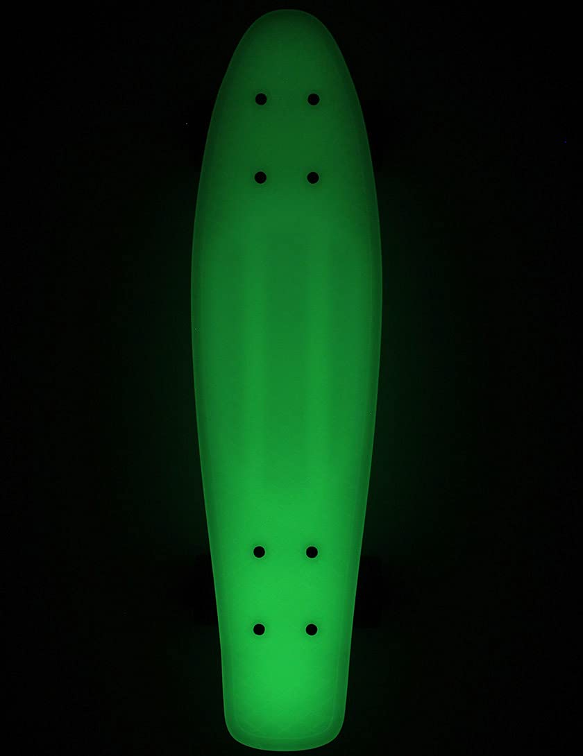 Ridge Skateboards Glow in the Dark Mini Cruiser Board Skateboard, komplett, 55cm