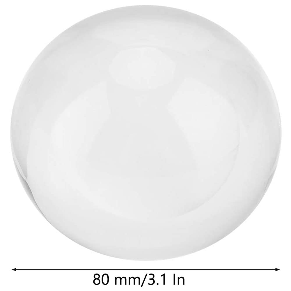 Kristallen Bol, Heldere Lensbol Natuurlijke Kwarts Transparante Glazen Bol Meditatiebal Huishoudelijke Decoratie met Standaardvoet voor Thuiskantoorliefhebbers Vrienden 40 Mm Diameter