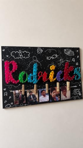 Image of HBH String Art Display Frame Handcrafted Wall Interior Accent