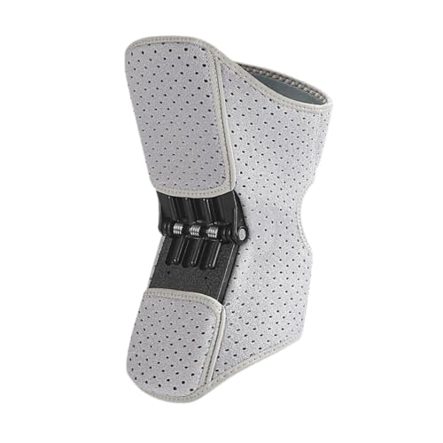 Image of Knee Protection Booster Joint Support Spring Stabilizer | Running Training, Silver Gray, Enhanced Support and Stability