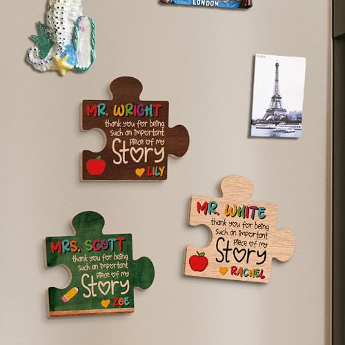 Imán Decorativo para Profesor en Forma de Rompecabezas Personalizado miniatura 7