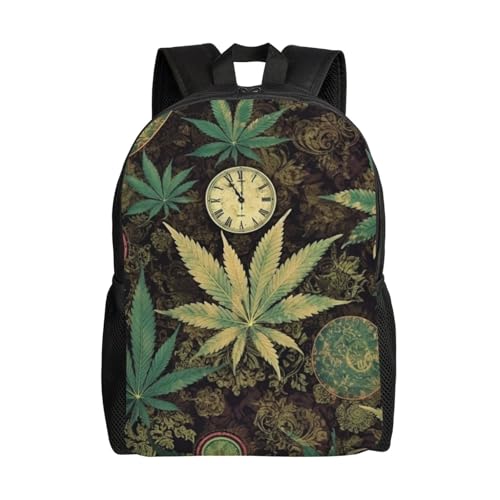 A Puff in Time Weed Marijuana Laptop Backpack