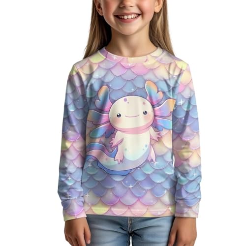 Long Sleeve Shirt Girls Novelty T-Shirt Crewneck Tees