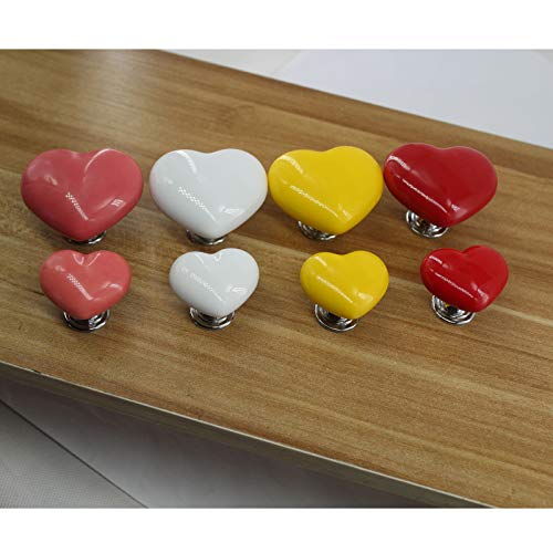 Zerniple Pink Ceramic Handle Pull Door knobs Cabinet Handles for Children's Room (6 Pieces), big - Image 2