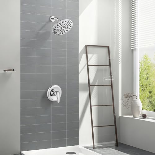gotonovo Shower Faucet Set with Valve 6 Mode Rain Head Polished Chrome by gotonovo - Used condition - Image 4
