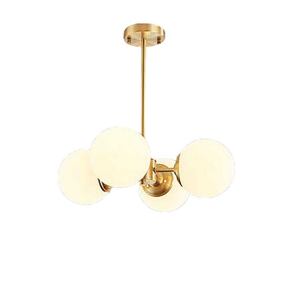 FZQSXAZU Modern Gold Chandelier 12-hts Mid Century Pendant hting With Globe Frosted Glass Shades Retro Adjustable Ceiling ht For Dining Room-Copper. 4