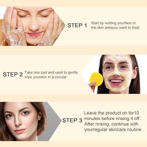 Turmeric Cleansing Pads,Kojic Acid Pads The Body's Skin, Helps Balance Skin Oil and Water 50 PCS LXQ - Image 4