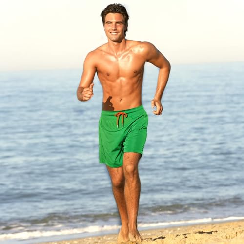 Image of BRISIRA Mens Swim Trunks Swim Shorts Quick Dry 5 inch Inseam Beach Shorts with Compression Liner and Zipper Pocket