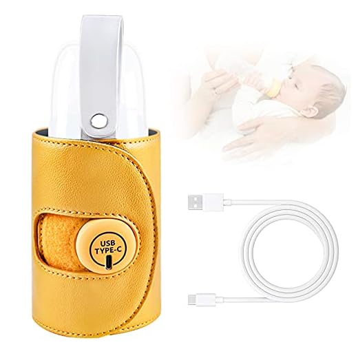 Calentador de Biberones, Calentador de Leche para Bebés, Bolsa de Aislamiento Térmico Portátil con Puerto de Carga USB para el Cuidado del Bebé