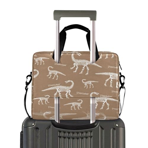 Bolsa para laptop blanca con diseño de dinosaurio miniatura 3