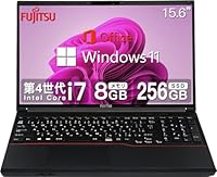 【整備済み品】 富士通 ハイスペックノートPC ■爆速第4世代Core i7/テンキー内蔵/Office 2019/Win 11/15.6型/無線WIFI/USB 3.0/HDMI/DVDドライブ/初期設定済 (整備済み品) (4)【MS Office・第4世代Corei7】8GB/256GB/10キー)