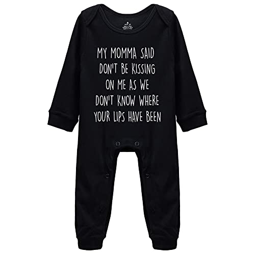 Image of My Momma Said Don't Be Kissing On Me Baby Bodysuit Unisex Infant Bodysuits