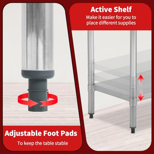 Commercial Stainless Steel Prep Table