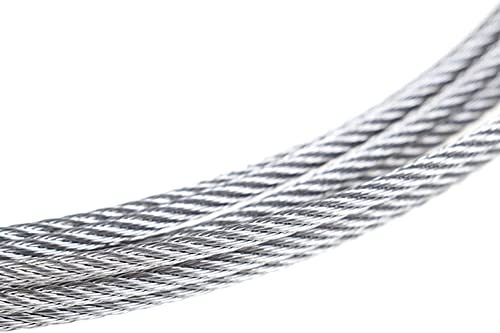 DDQQQ(�i��) ���C���[���[�v ���a5 mm/0.2�C���` �X�e�����X�q��@�P�[�u���A 7 x 19�c�A �t���L�V�u�����C�����[�v �A���̂悶�o������A�Ԃ���������ADIY�����肷��̂Ɏg���܂��B �׏d443 kg(35M/114.8ft)