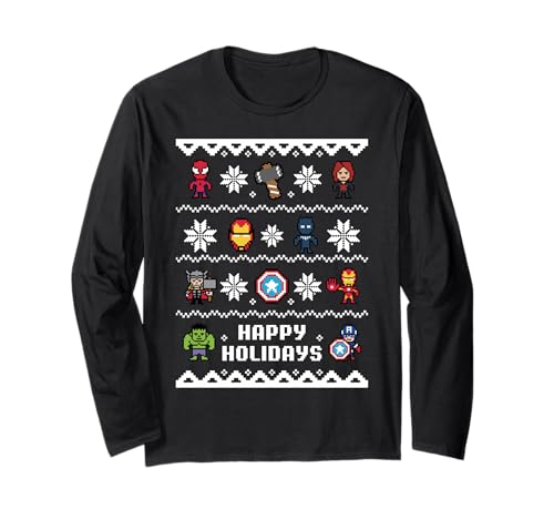 Sweater Marvel Avengers de Noël vêtement de fêtes geek et t-shirt manches longues