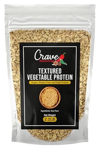 Image of Crave Textured Vegetable Protein, 2.2LB Bag, Vegan, Gluten Free, High Protein Chunks, Unflavored