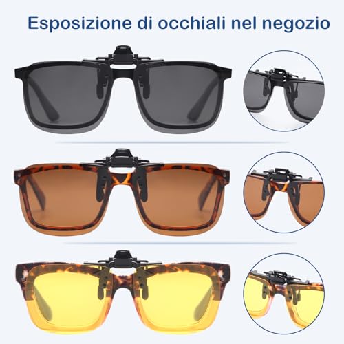 Gafas de sol acoplables con marco de metal y borde polarizado 1C 4