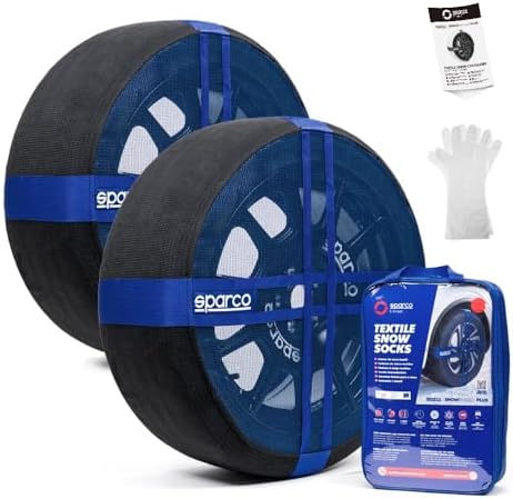 Sparco SnowShield PLUS | Juego de 2 cadenas de nieve para coche |...