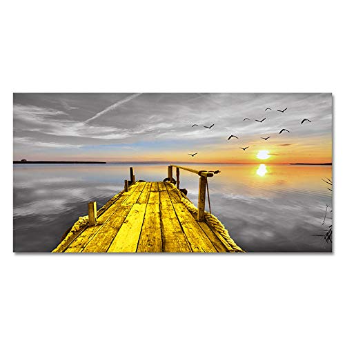 Impression paysage marin moderne grand format sans cadre 1pcs