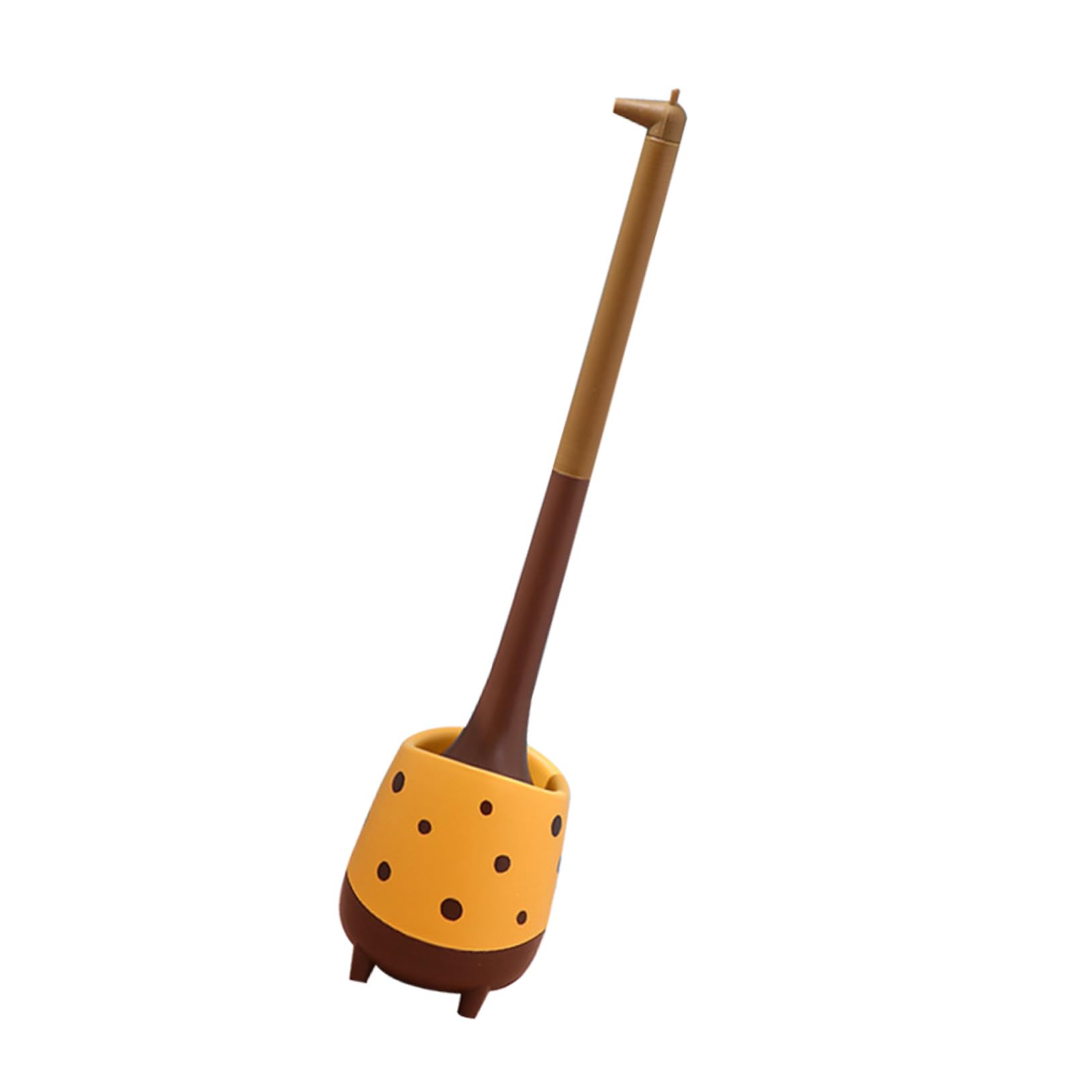 Brosse de toilette longue manche souple outil nettoyage WC avec base