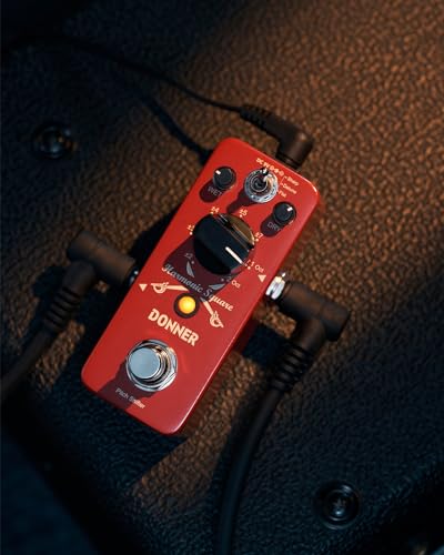 Image of Donner Octave Guitar Pedal, Harmonic Square Digital Octave Mini Pedal Pitch Shifter 7 Shift Types 3 Tone Modes Sharp Detune Flat True Bypass
