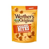 Werther’s Original Blissful Caramel Bites Crunchy – 1 x 140g – Knusprig-luftige Kugeln mit Malz umhüllt von sanft-cremigem Werther’s Karamell