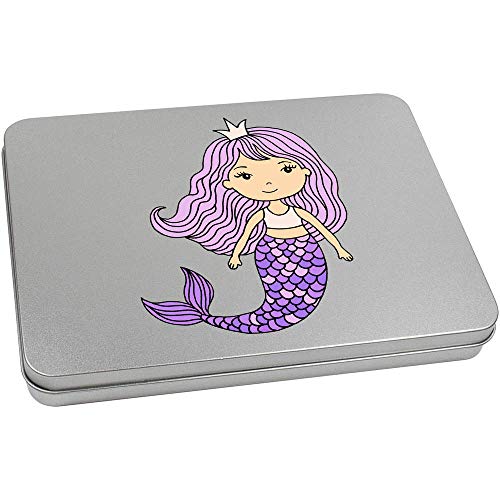 Azeeda 220mm 'Mermaid' Metal Hinged Tin/Storage Box (TT00127962)