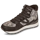 Gummisohle TRETORN Damen Lily Hi-top Sneaker, Schwarz Camouflage, 39 EU