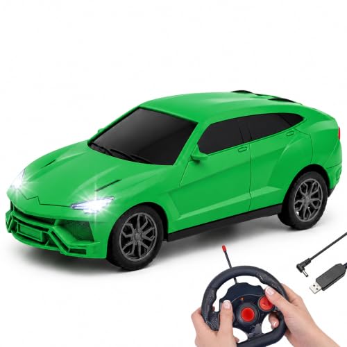 Image of Gooyo GY-448JM Rechargeable Remote Control Car Toy | Green Color, Power Source: Lithium Rechargeable Battery for Car (Included) & 2xAA Battery for Remote Controller (Not Included)