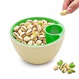 Orablooiva Juego De Pistacheras De Dos Compartimentos Con Soporte De Bandejas Contenedor Para Semillas De Girasol Placa Para Aperitivos Recipiente Para Cáscaras De Pistac