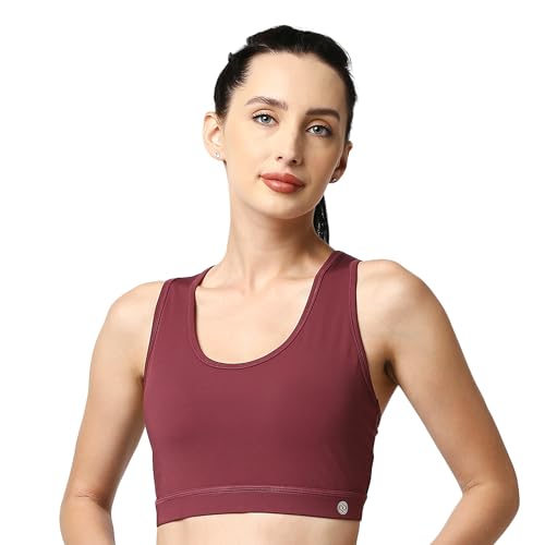 Image of SOIE Women's Medium Impact Quick Dry Padded Racerback Printed Athleisure Sports Bra