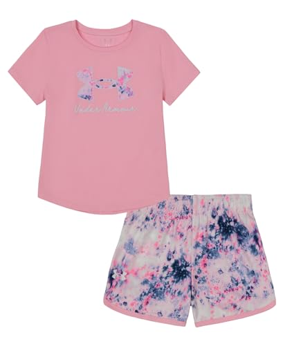 Image of Under Armour Girl's 2-Piece T-Shirt and Shorts Set, Outdoor Collection