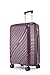 Fly Kite Luggage 24 Inch Medium Suitcase 100% Polypropylene Hard Shell with Aluminium Trolley Handle, Real TSA 3 Digit Secure Lock 360° Smooth Wheels Lightweight Suitcase|Purple