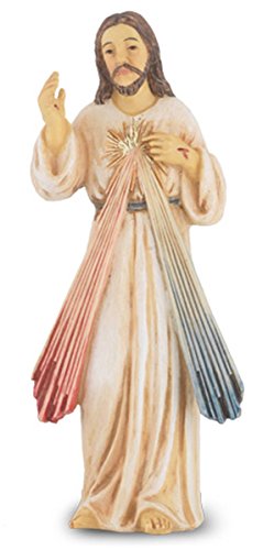 Estatua pintada a mano divina misericordia 4 pulgadas