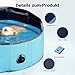 Fudajo Hundepool 60 x 20 cm rutschfestes Hundeplanschbecken, Hundeschwimmbad faltbar aus PVC, Hundebadewanne mit verstärkten Kanten, tragbarer Pool für Hunde