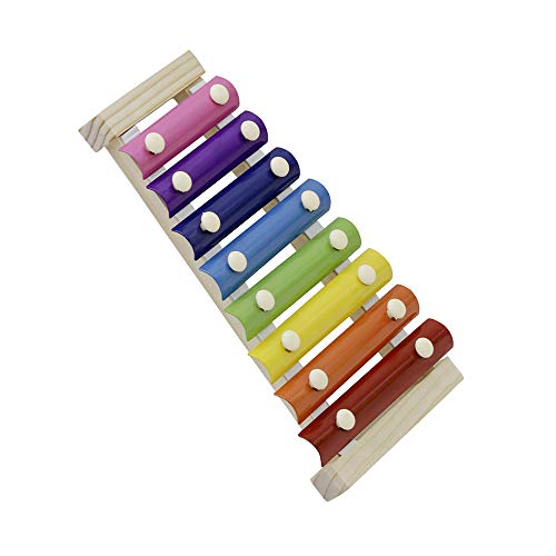 Kiboule Xilofone Glockenspiel colorido de 8 notas com malhos de madeira percussão instrumento musica