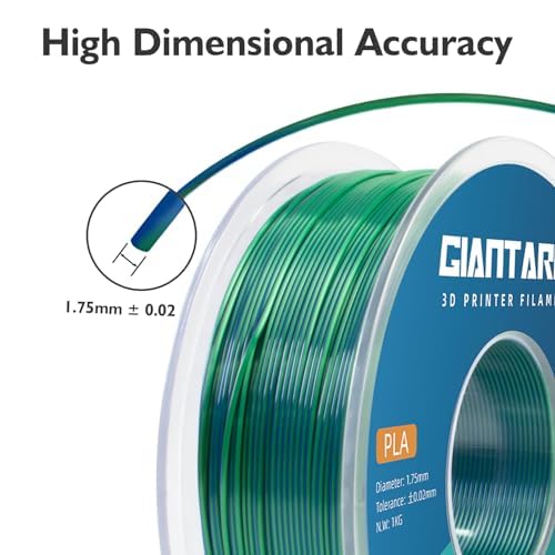 Image of GIANTARM Dual Color PLA Filament, Silk PLA Filament 1.75mm + /-0.02mm,1KG Spool(2.2lbs) Vacuum Packaging, 3D Printing Filaments Fit Most FDM Printer