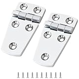 316 Stainless Steel Boat Hatch Hinges,3inchx 1-1/5inch (76 X 38 mm) Polished Marine Hinge,Marine Boat Hatch Heavy Duty Hinges with Screws,for Boats, Yachts, Doors, Deck,Windows, Cabinets (2 Pack)