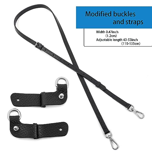 Image of Leather Purse Straps Replacement Shoulder Strap Leather Adjustable Crossbody Strap Suitable for Long champ Handbags