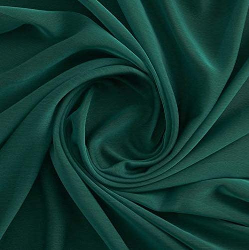 Cationic Chiffon - 58/60" - Fabric by The Yard - Solid, Printed, and Novelty Fabrics Ideal for Sewing Garments, Wedding Dresses, Costumes, Special Occasions, Crafts, and DIY - 3 Yards Emerald 2