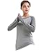 LWJ 1982 Women's TCA SuperThermal Long Sleeve Base Layer Running Training Top(Small Grey)