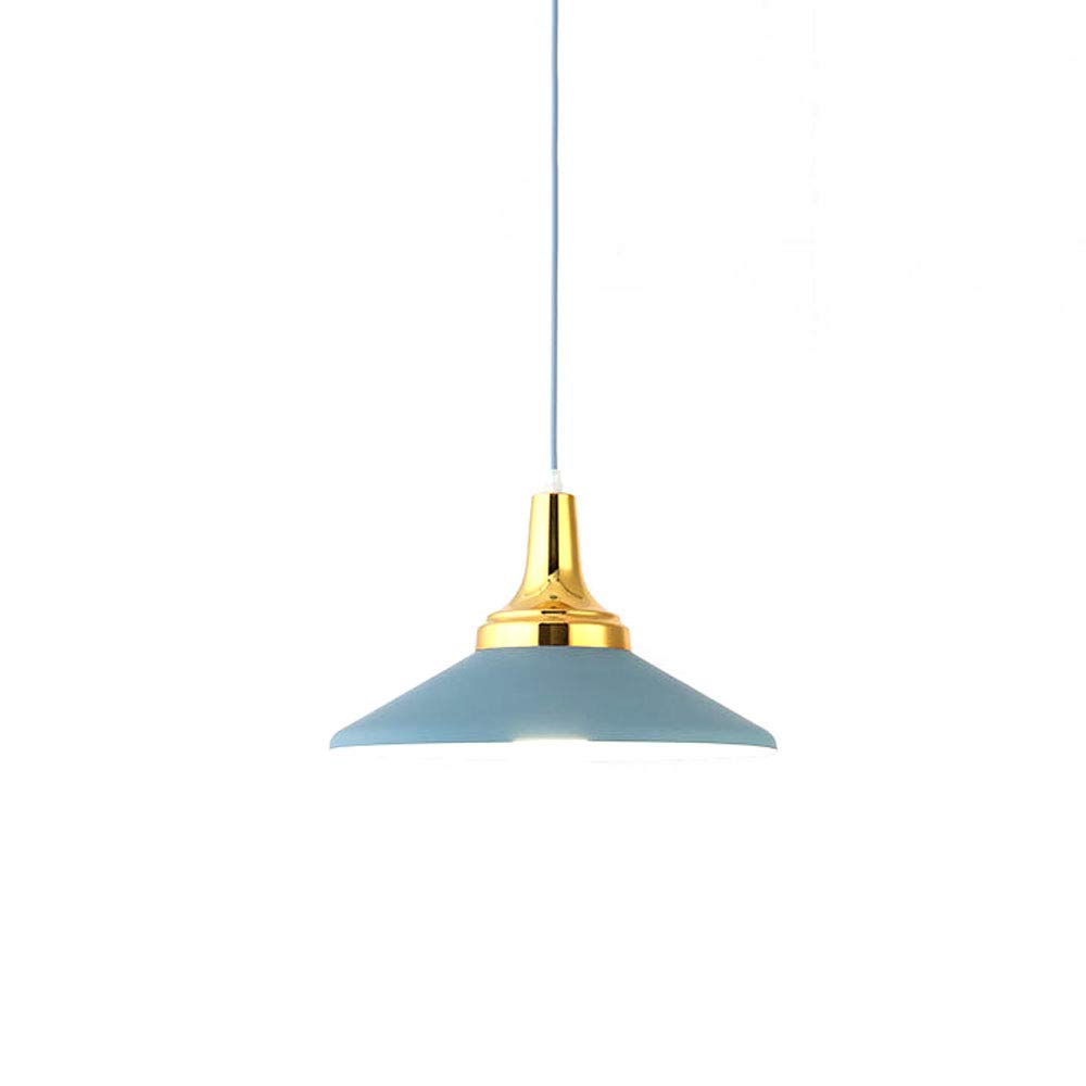 Lustre suspendu haut de gamme à tête unique bleu et métal pour centre commercial
