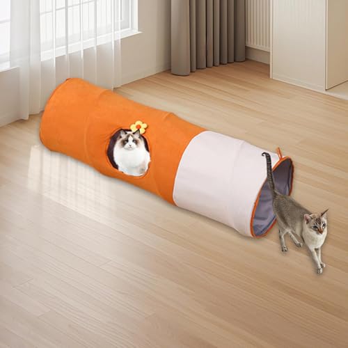 Tunnel pour chat droit Sharplace pliable et lit interactif pour petit lapin