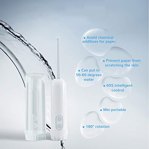 Meidong Portable Travel Bidet Sprayer Handheld Personal Bidet Easy-to-use Electric Bidet with Decompression Film and 180°Adjustable Nozzle for Personal Hygiene Cleaning/Baby Care/Outdoor Traveling