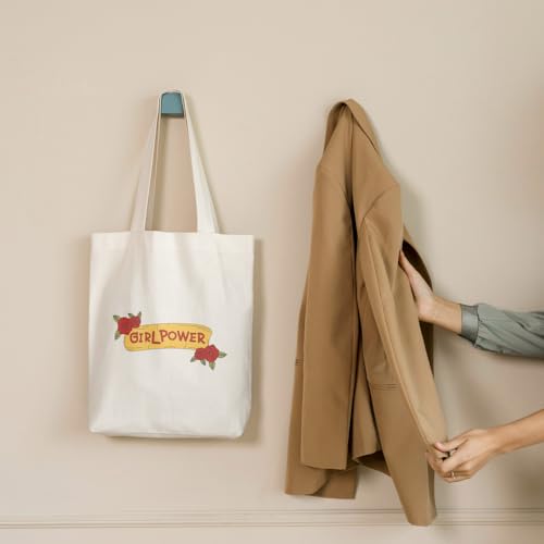 Image of Roundsun Cotton Canvas Vertical Tote Bag With Main Zipper Closure & Inner Pocket Size 16 Height 14 Width 3.5 Base |300 GSM Cloth|Shopping /Grocery Multi-Purpose Bag