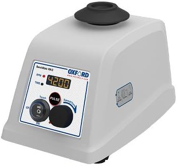 VM-D Digital Vortex Mixer, from 300 to 4200 RPM, with Pulse Mode, 4 mm Orbital Diameter, DC Motor, Silent Operation and Build in Counter Balance, White