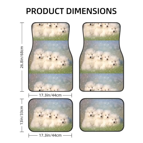 Alfombrillas de coche Samoyedo evitan resbalones y suciedad con neopreno resistente 2