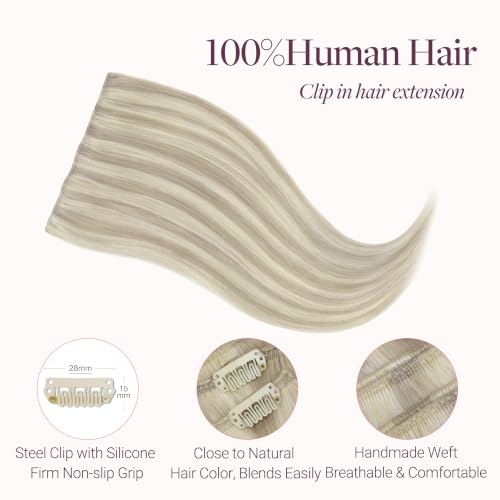 Image of GOO GOO Clip in Hair Extensions Real Human Hair Back Fill Extension 2Pcs