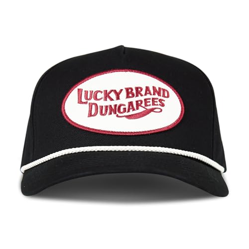 Image of Lucky Brand Snapback Hat | Adjustable | Baseball Cap | Retro | American Heritage | 5 Panel Design | Cotton Canvas