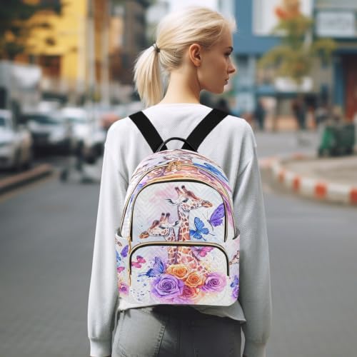 Bolso casual y mochila diaria rosa con diseño de acuarela 7